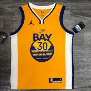 Stephen Curry Mens Yellow Player Jersey – Statement Edition