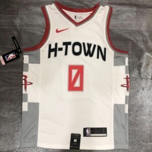Russell Westbrook White Mens Player Jersey-City Edition