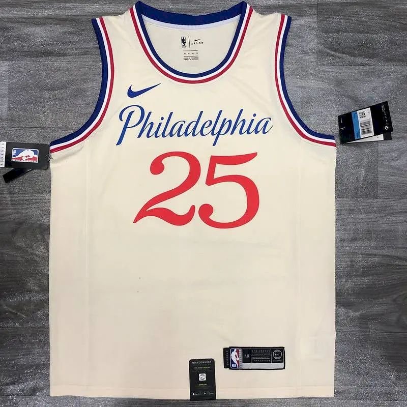 Ben Simmons Mens White Player Jersey- City Edition