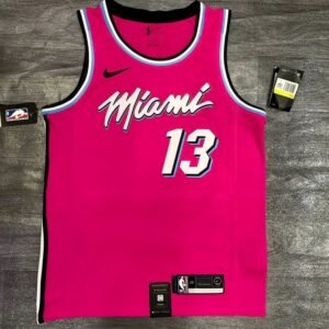 Bam Adebayo Mens Pink Player Jersey – Classic Edition