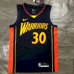 Maillot Homme Stephen Curry Navy Player – Retro Classical Edition
