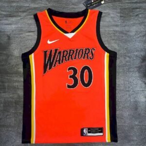 Maillot Homme Stephen Curry Orange Player Jersey – Retro Classical Edition