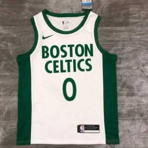 Maillot Homme Jayson Tatum White 2020-21 Swingman Player Jersey – City Edition