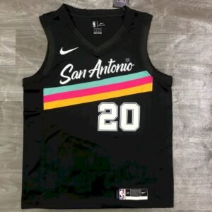 Maillot Homme Manu Gin??bili 2020 Black Swingman Player Jersey – City Edition