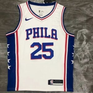 Maillot Homme Ben Simmons White 2020-21 Swingman Player Jersey – Association Edition
