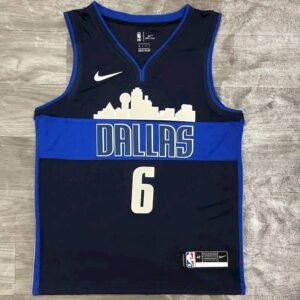 Maillot Homme Kristaps Porzingis Navy Swingman Player Jersey – Statement Edition