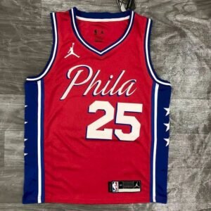 Maillot Homme Ben Simmons Red 2020-21 Swingman Player Jersey – Statement Edition