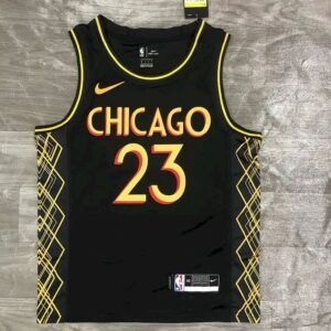 Maillot Homme Michael Jordan Black Swingman Player Jersey – City Edition