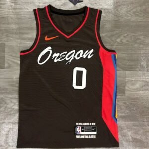 Maillot Homme Damian Lillard Brown 2020-21 Player Swingman Jersey – City Edition
