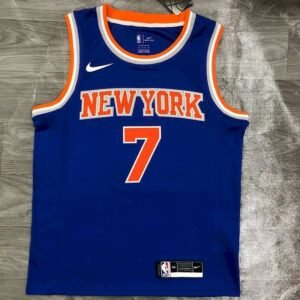 Maillot Homme Carmelo Anthony Blue 2020-21 Swingman Player Jersey – Icon Edition