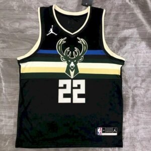 Maillot Homme Khris Middleton 2020-21 Black Swingman Jersey – Statement Edition