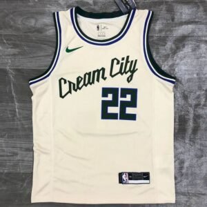 Maillot Homme Khris Middleton 2020-21 White Swingman Jersey – City Edition