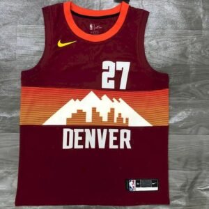Maillot Homme Jamal Murray Red 2020-21 Swingman Player Jersey – City Edition