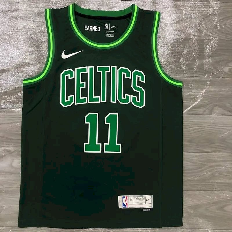 Maillot Homme Kyrie Irving Green 2020-21 Swingman Player Jersey – Earned Edition