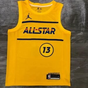 Maillot Homme Paul George All-Star 2021 Yellow Swingman Player Jersey