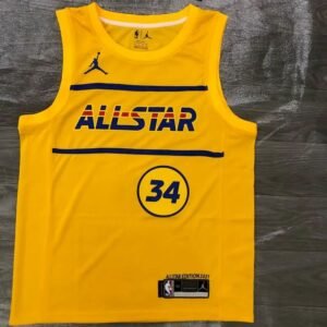 Maillot Homme Thanasis Antetokounmpo All-Star 2021 Yellow Swingman Player Jersey