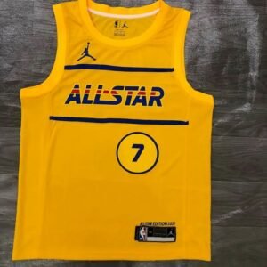 Maillot Homme Jaylen Brown All-Star 2021 Yellow Swingman Player Jersey