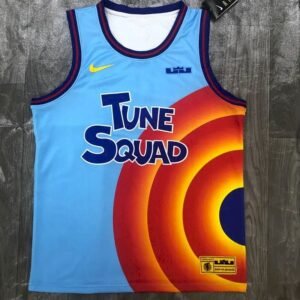 Maillot Homme LeBron James Blue Swingman Player Jersey – Movie Edition