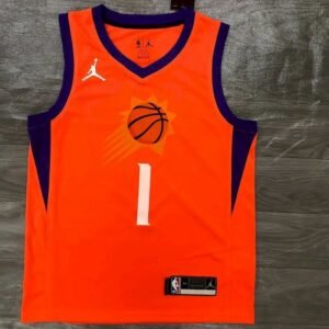 Maillot Homme Devin Booker Orange Finished Swingman Player Jersey – Statement Edition