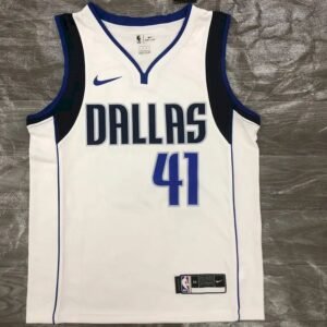 Maillot Homme Dirk Nowitzki White Swingman Player Jersey – Association Edition
