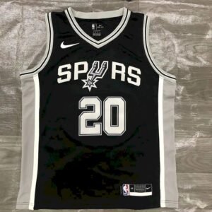 Maillot Homme Manu Gin??bili Black Swingman Player Jersey – Icon Edition