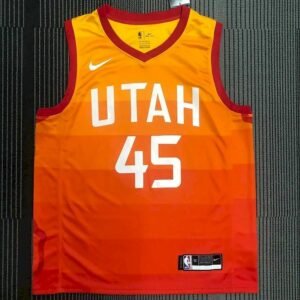 Donovan Mitchell Mens Orange Swingman Team Jersey – City Edition