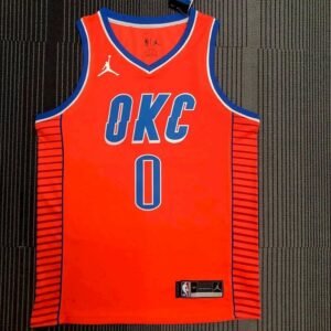 Russell Westbrook Mens Orange Swingman Team Jersey – Statement Edition
