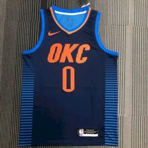 Russell Westbrook Mens Navy Swingman Team Jersey – Statement Edition