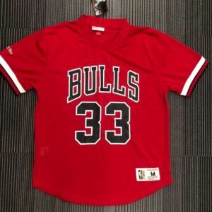 Scottie Pippen Mens Red Player Jersey – Throwback Edition