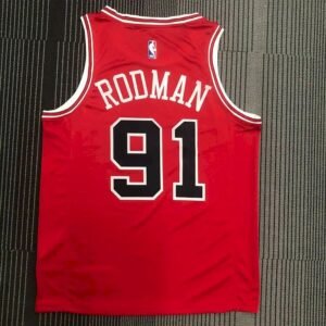Dennis Rodman Mens Red Swingman Team Jersey – Icon Edition