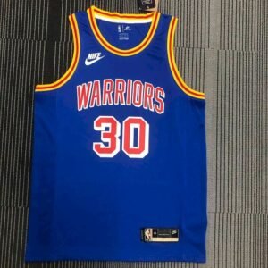 Stephen Curry Mens Blue 2021-22 75th Anniversary Jersey – Classic Edition
