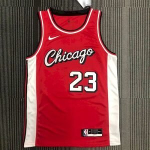 Maillot Homme Michael Jordan Red 2021-22 Swingman Team Jersey – City Edition