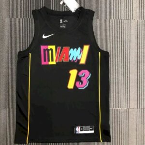 Maillot Homme Bam Adebayo Black 2021-22 Swingman Team Jersey – City Edition