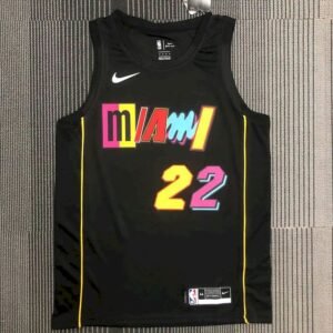 Maillot Homme Jimmy Butler Black 2021-22 Swingman Team Jersey – City Edition