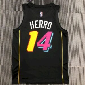 Maillot Homme Tyler Herro Black 2021-22 Swingman Team Jersey – City Edition