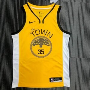 Maillot Homme Kevin Durant V-neck Yellow Player Jersey – Statement Edition