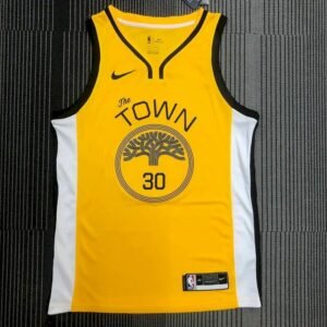 Maillot Homme Stephen Curry V-neck Yellow Player Jersey – Statement Edition