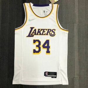 Maillot Homme Shaquille O’Neal White Team Jersey – 75th Anniversary Edition