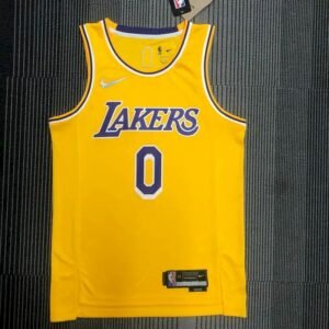 Maillot Homme Kyle Kuzma Yellow Team Jersey – 75th Anniversary Edition