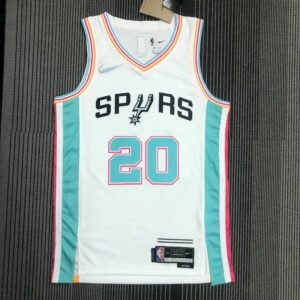 Maillot Homme Manu Gin??bili White Team Jersey – 75th Anniversary City Edition