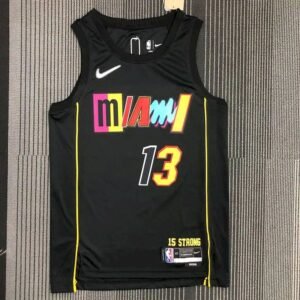 Maillot Homme Bam Adebayo Black Team Jersey – 75th Anniversary City Edition