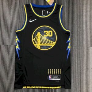Maillot Homme Stephen Curry Black Team Jersey – 75th Anniversary City Edition
