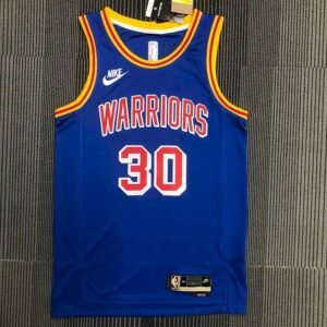 Maillot Homme Stephen Curry Blue Team Jersey – 75th Anniversary Classics Edition
