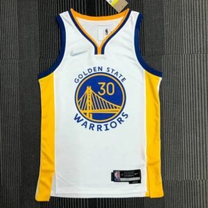 Maillot Homme Stephen Curry White Team Jersey – 75th Anniversary Edition