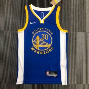 Maillot Homme Stephen Curry Blue Team Jersey – 75th Anniversary Edition