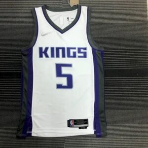 Maillot Homme De??Aaron Fox White Team Jersey – 75th Anniversary Association Edition