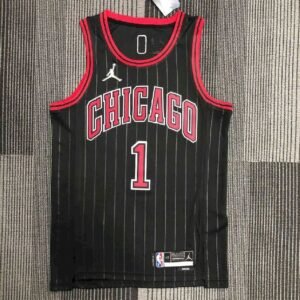 Maillot Homme Derrick Rose Black Team Jersey – Statement Edition
