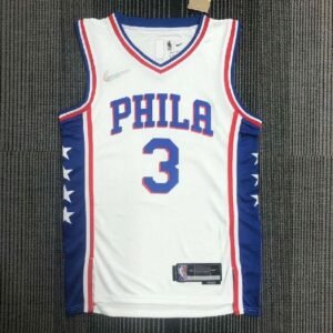 Maillot Homme Allen Iverson White Team Jersey – 75th Anniversary Edition