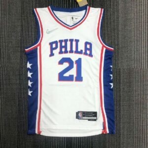 Maillot Homme Joel Embiid White Team Jersey – 75th Anniversary Edition