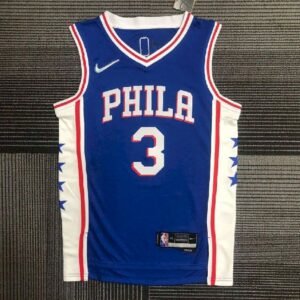 Maillot Homme Allen Iverson Blue Team Jersey – 75th Anniversary Edition